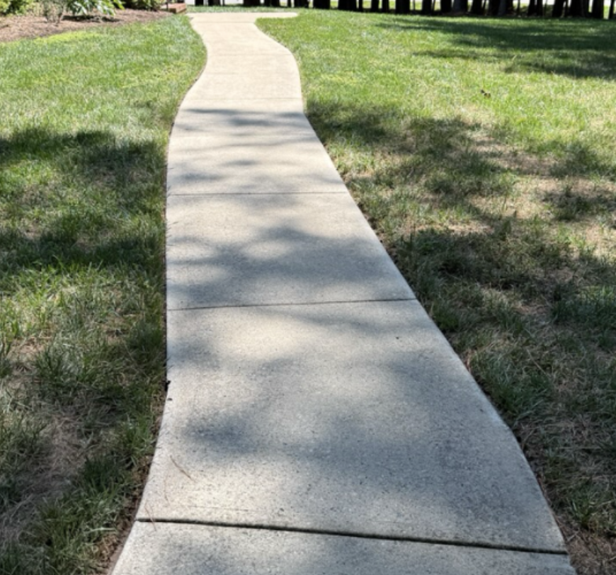 Before and after Concrete Cleaning